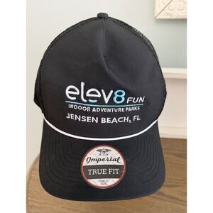 Imperial Elev8 Fun‎ Trucker Hat Black Mesh Snapback Jensen Beach FL Cap